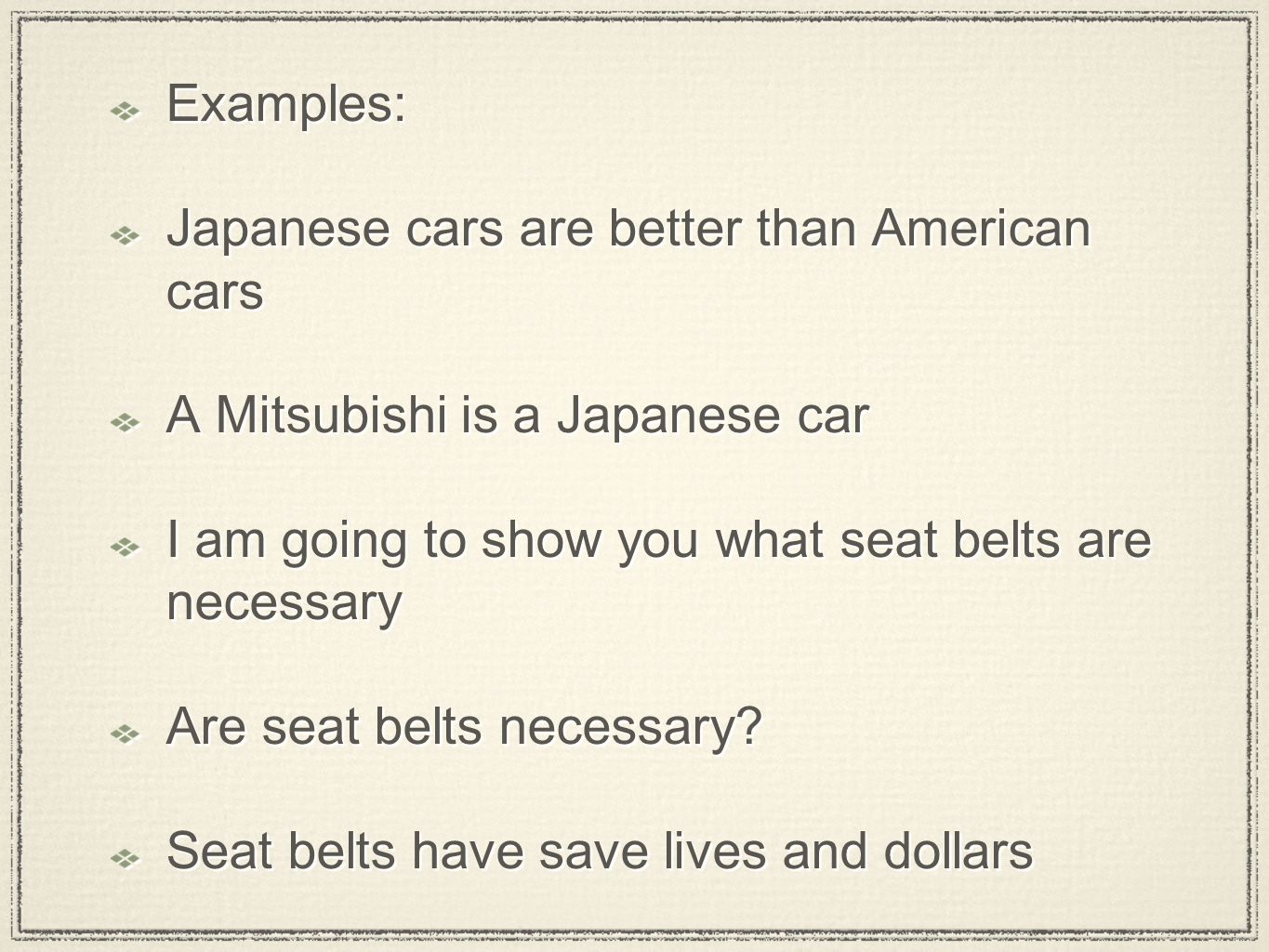 Seat Belts Argumentative Essay